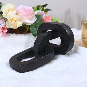 Wood Chain Decor Black